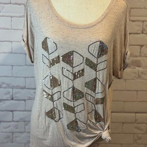 Apt 9 pink and sequins tshirt